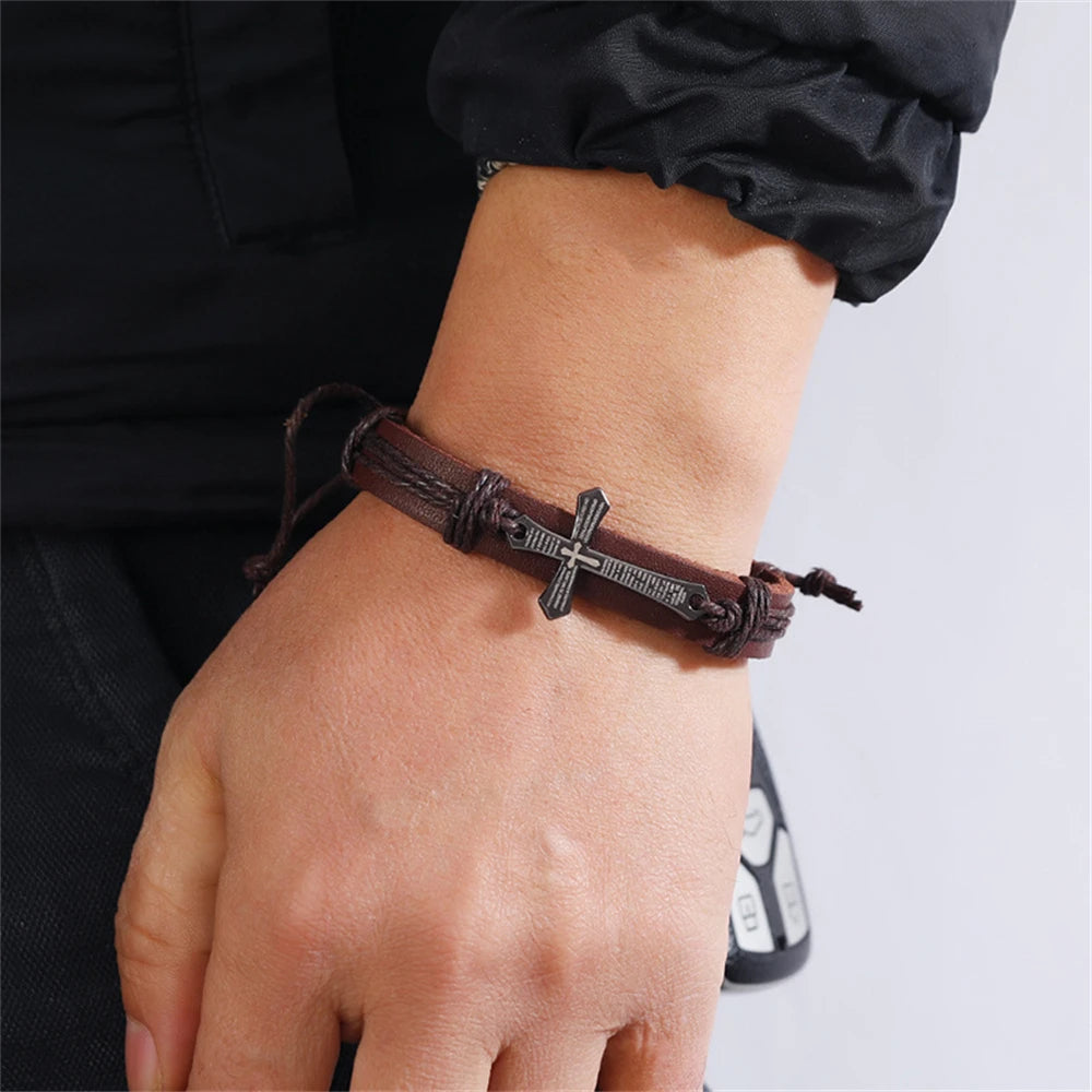 Horus Leather Bangle