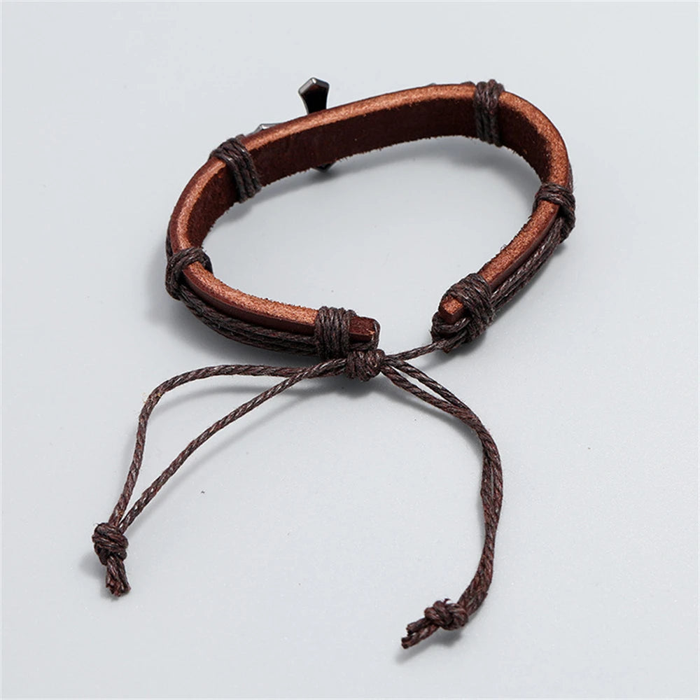 Horus Leather Bangle